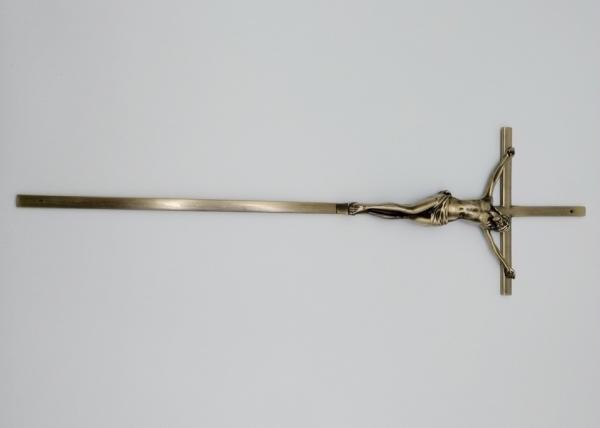 cruz do zinco do católico de 56.7*15.8cm para o bronze europeu da antiguidade do estilo do crucifixo do zamak da decoração D045 do caixão do metal