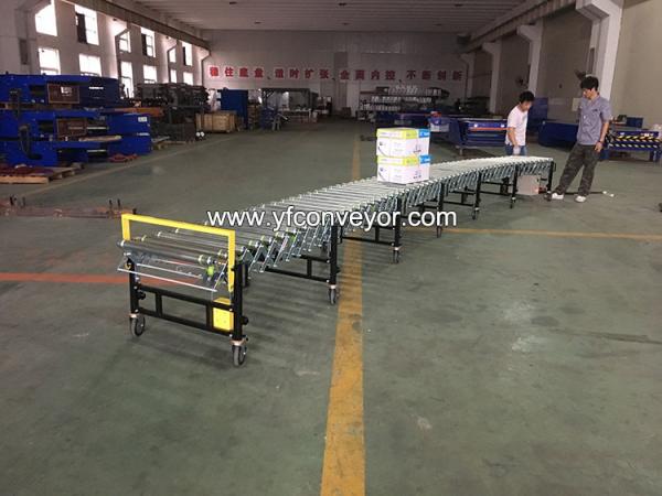 Manufacturer Expandable Extendable Powered Flexible Conveyor with Belt Drive Rollers