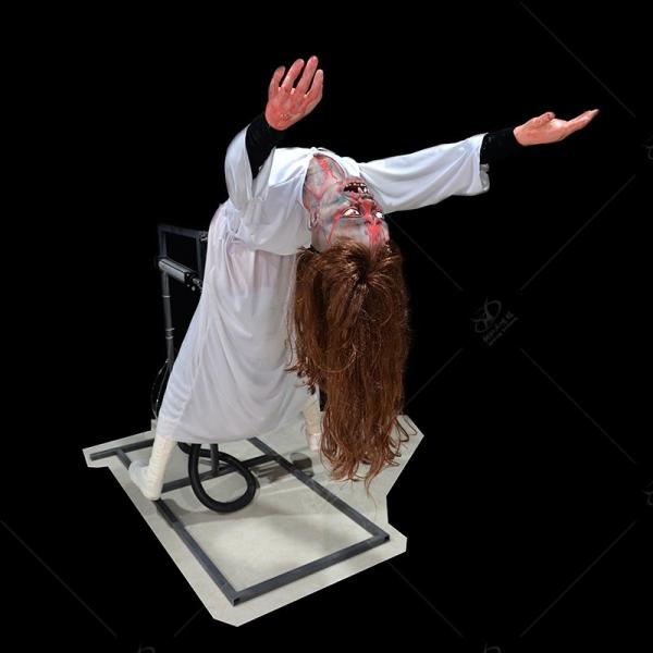 Horror Experience Haunted Mansion Props Pneumatic Ghost Animatronic Dropping Corpse