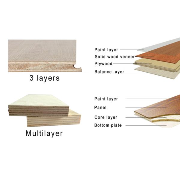 Прочный дубовый деревянный инженерный пол устойчивый к царапинам