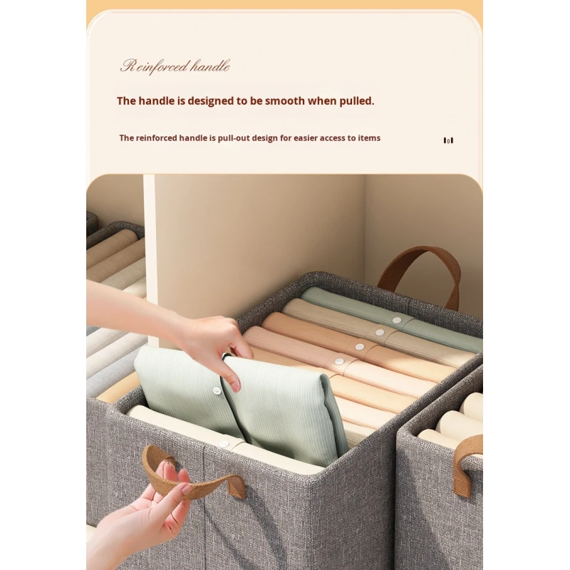 Large Capacity Foldable Steel Frame Modern Clothes Storage Basket Organizer Waterproof Fabric Storage Box