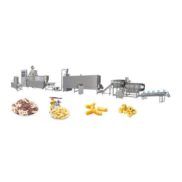 Automated Snack Production Line Machine PLC Controlled Extruder 120KW Power 5000 KG Weight