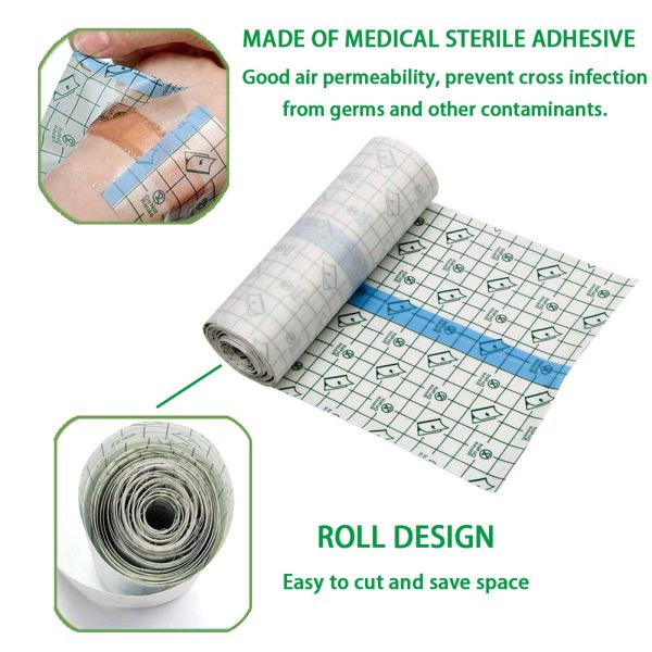 Matte Waterproof Medical Adhesive Tape PU Film Self Adhesive Wound Dressings