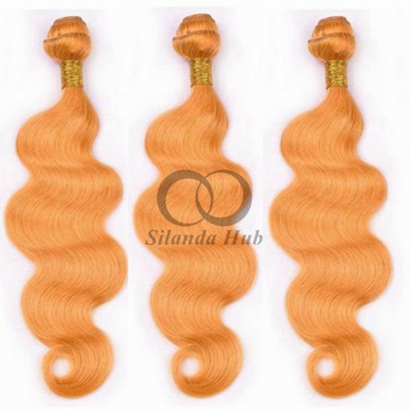 Orange Body Wave Remy Human Hair Bundles Sew In Weave Bundles Brazilian Bundle Deals