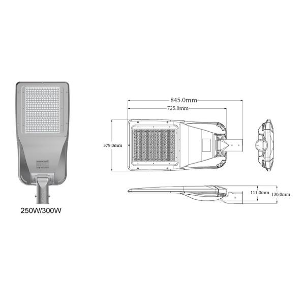 Easy Replacement Waterproof LED Street Lights With Power Off Protection