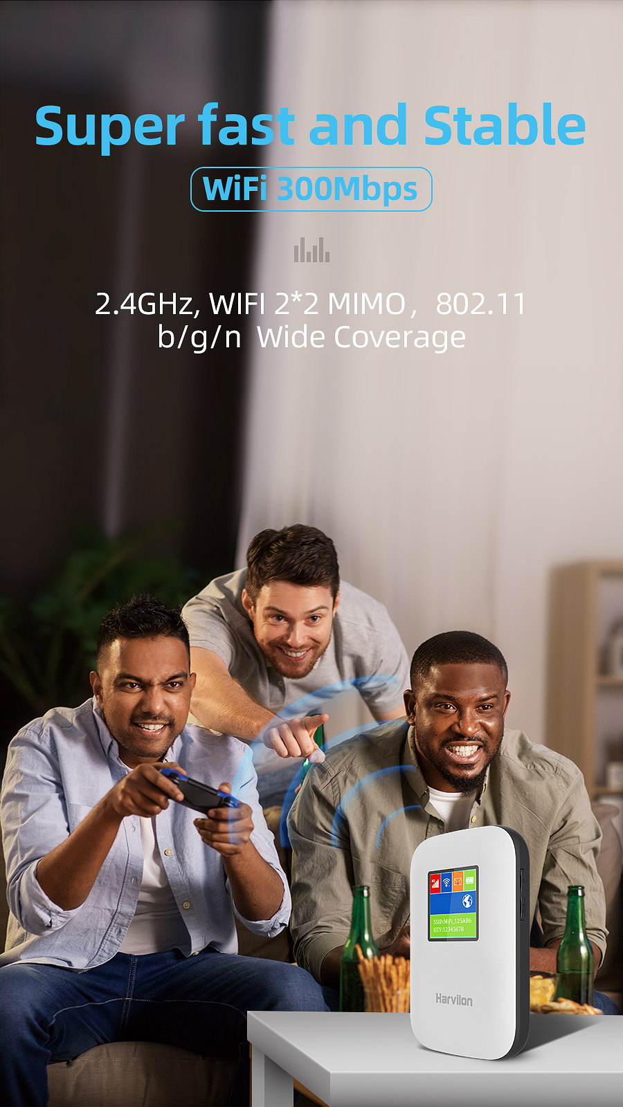 На открытом воздухе всеобщий перезаряжаемые маршрутизатор Wifi кармана 4g с SIM-картой