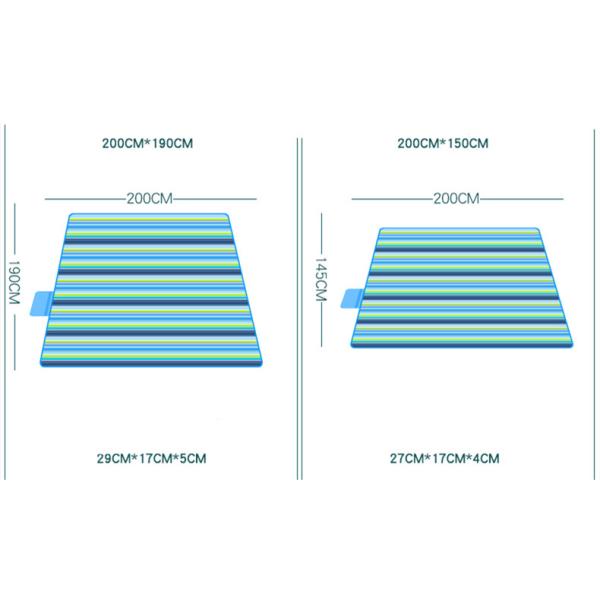 Anti Rip Portable Padded Picnic Blanket , Outdoor Waterproof Picnic Mat