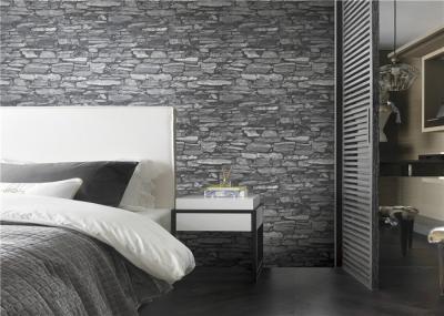 Fashion 3D PVC Wallpaper Non Toxic , 3d Stone Effect Wallpaper CE SGS Listed
