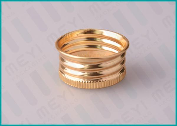 tampões brilhantes da parte superior do parafuso do ouro de 24mm para garrafas clássicas farmacêuticas/medicina