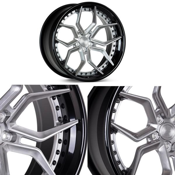 18-inch branded custom 2 piece forged aluminum wheels factory from china