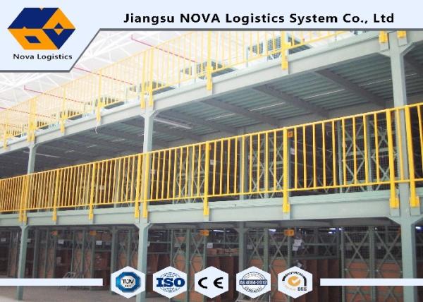 2 Levels Multi Tier Mezzanine Rack Steel Platform For Printing / Electronic Industry