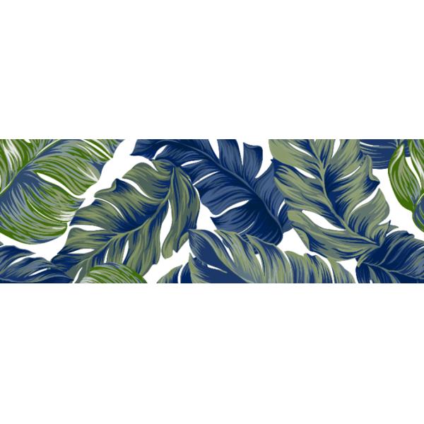 Green Decorative Ceramic Tile Leaves Pattern Precise Edge Cutting Smooth And Bright