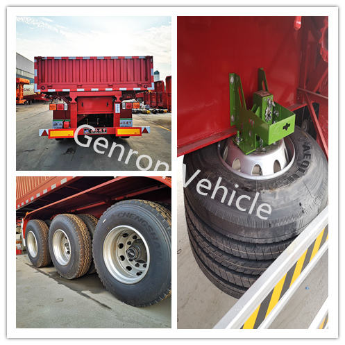 Трейлер Sideboard цапф 50T 1500mm транспорта 3 груза