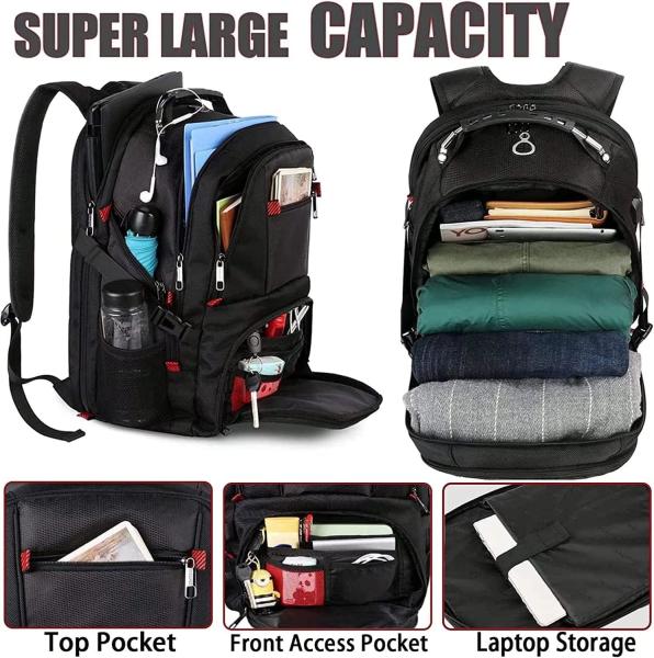 All Pass Waterproof College Bag Airline Approved Business Work Bag with USB Charging Port Backpack Travelling Bags