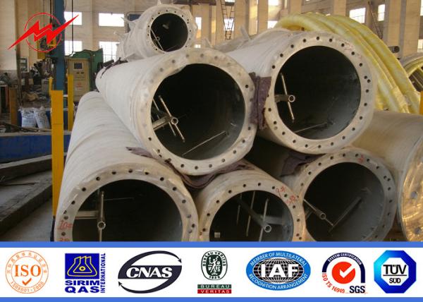 60M Professional Monopole Telecom Tower With ASTM A123 Galvanization Standard
