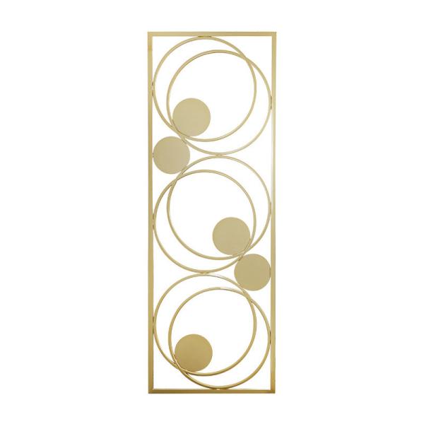 Stylish Gold Stainless Steel Room Divider Round Modern Partition For Living Room