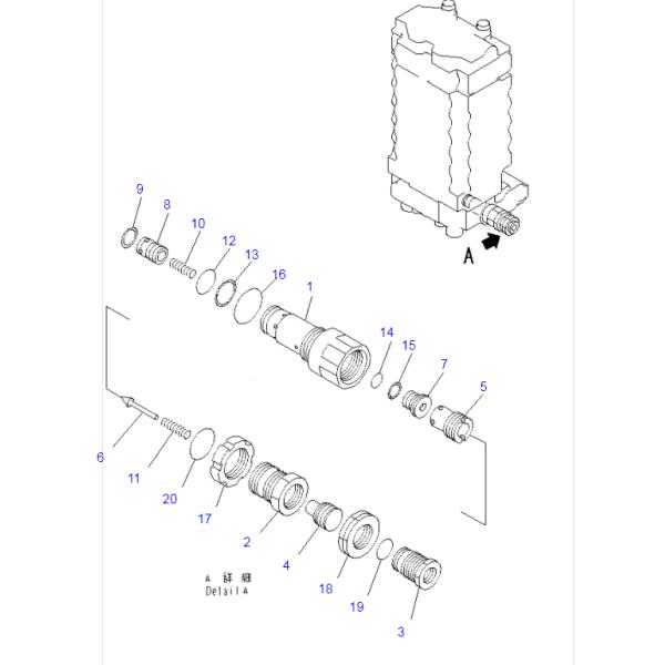 Клапан сброса экскаватора основы 723-30-90400 PC150-6 PC160-6 PC200-6