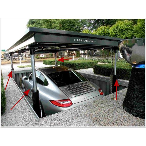 3 Stage Lower Telescopic Ram Car Lift Hydraulic Cylinder for 4 Post Home Garage