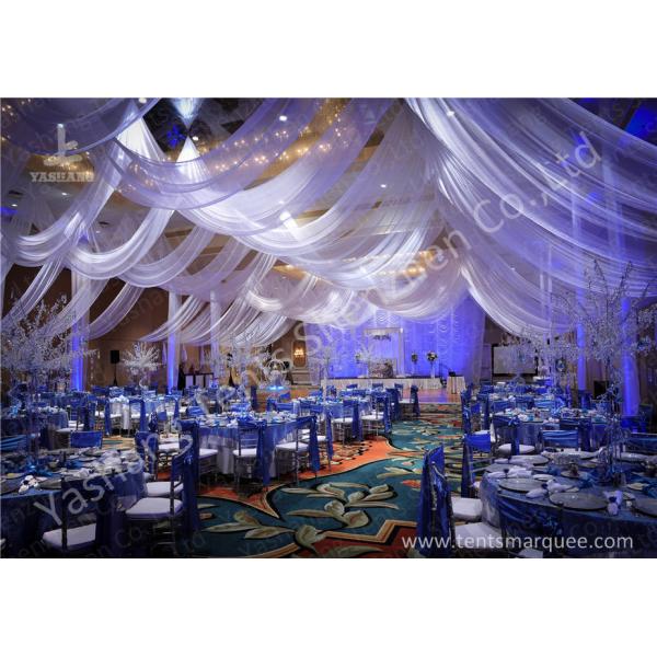 Backyard Transparent Outdoor Party Tents , Clear Party Tent Rentals With Lining Decorations