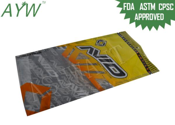 Smell Proof Stand Up Resealable Pouches , Foil Heat Seal Bags For Sport Accessories Storage