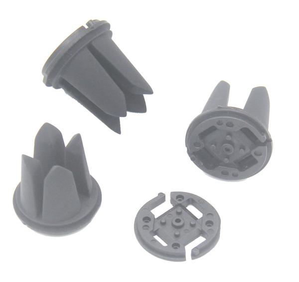 Silicone Overmolded Plastic Auto Parts with PU Coating