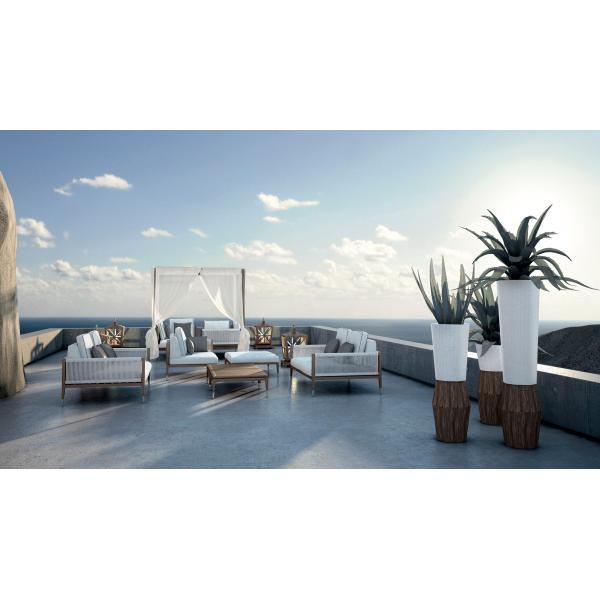 Quick Dry Foam White Waterproof Outdoor Patio Furniture Rope Sofa for Outdoor Spaces