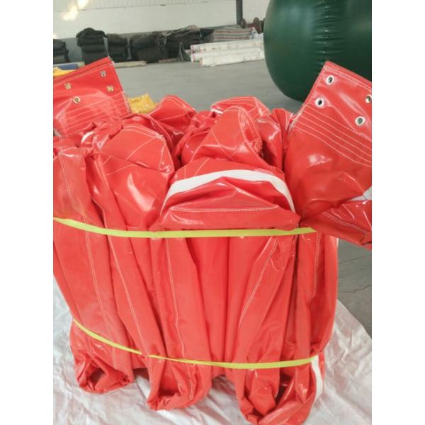PVC Spill Containment Boom , Floating Oil Boom Working Tensile Strength 20 To 130kN