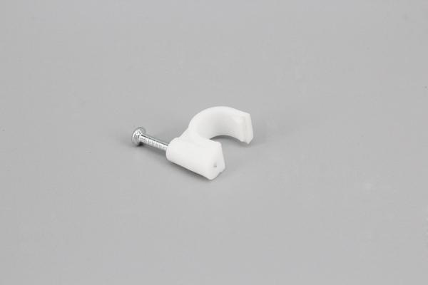 DEMOELE High Demand Products PE material Electrical Wire Plastic Round Nail Cable Wall Clips with round screw