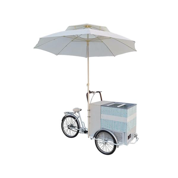 Customized GLORY Three Wheels Tricycle Outdoor Food Bike Vending Carts for Selling Fast Food