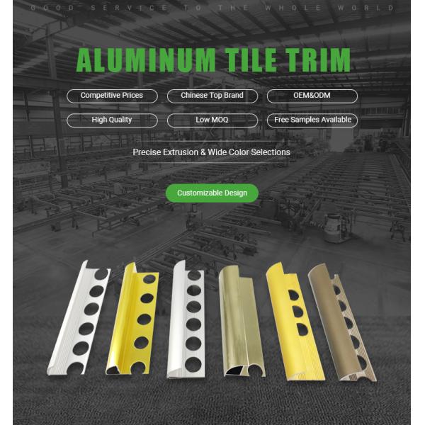 OEM ODM Aluminium Tile Strip Accessories Protective Tile Trim045