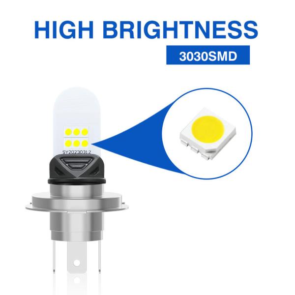 3030SMD Алюминиевая панель Мотоциклетный светодиодный фары DC12V H4 HS1 BA20D H6