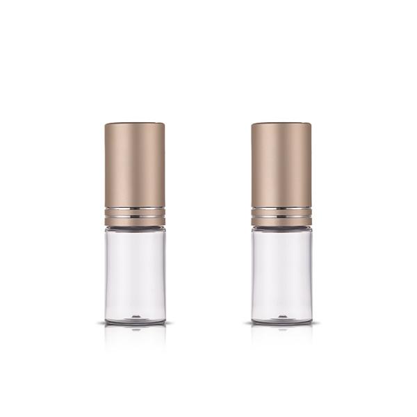 Mini Dimensão 10ml Botões de plástico de plástico PCR transparente redondo com tampa de ouro