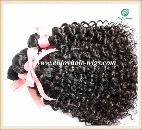 Brazilian 5A virgin remy hair weave ,natural color(can be dye) deep curly 10''-26''length