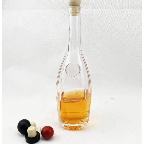 Sample Freely Decal Empty Glass Liquor Bottle Vodka Gin Bottle with Cork Gin Glass Bottle