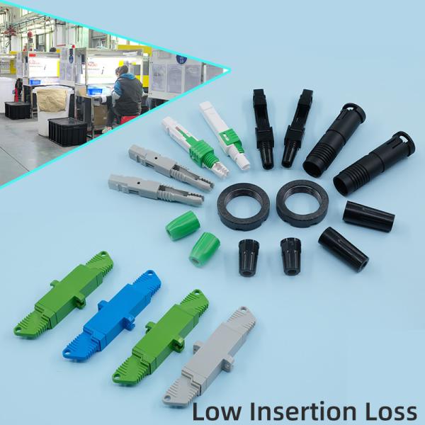 Fiber Optic LC Connector Square Boot Short  Long Customized Type REACH Requirement