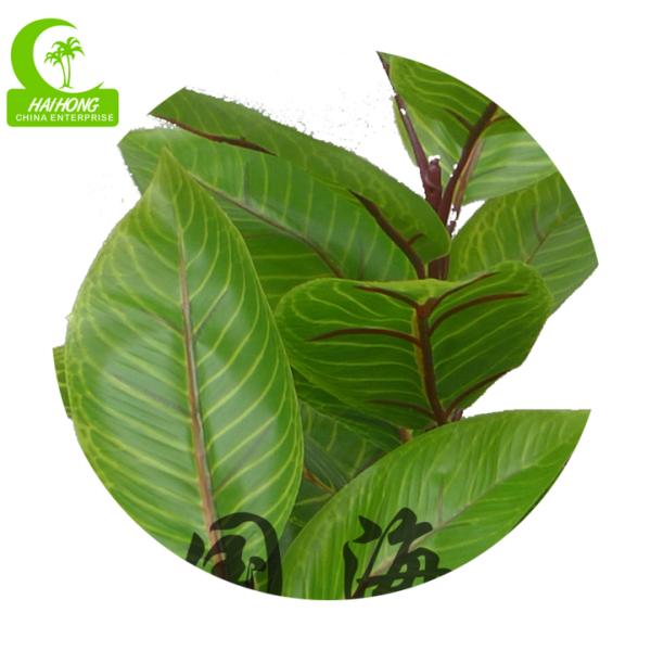 Durable 85cm Green Plastic Leaves For Decoration , Plastic Green Leaves Lifelike