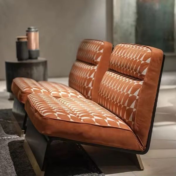 Velvet Fabric Upholstered Single Sofa Lounge Chair Modern Living Room Furniture Minimalist Comfortable Design