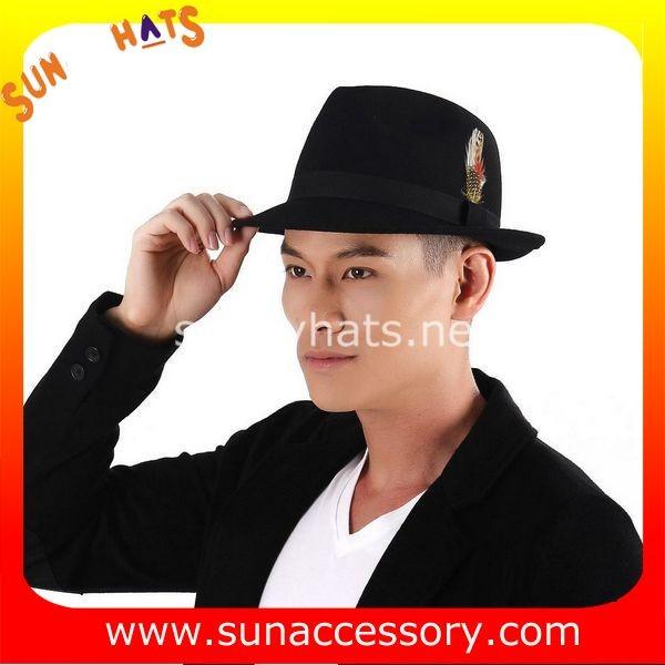 4190369 Sun Accessory customized  winner  England style fashion wool felt fedora  hats,unisex hats and caps wholesaling