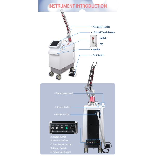 Professional Wash Eyebrows Picosecond Tattoo Removal Machine 808nm Diode Laser Hair Removal