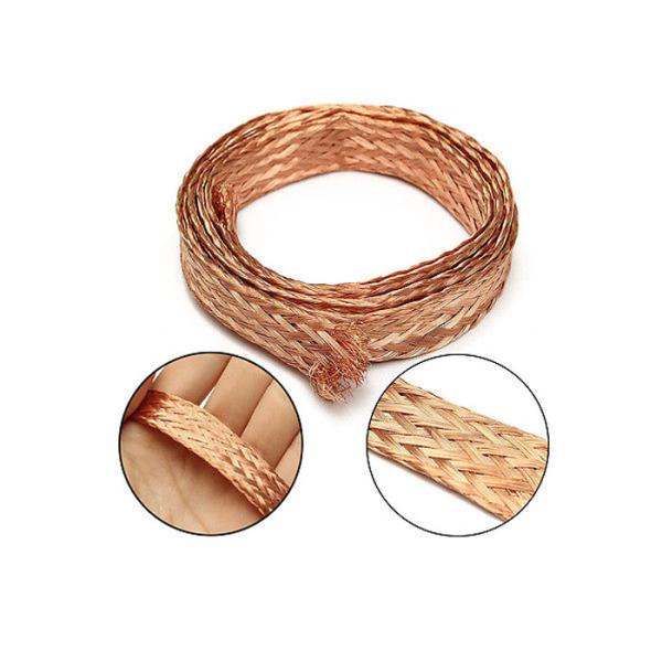 Strong Metal Tinned Copper Braided Sleeving Clear Cut For Cable Shielding