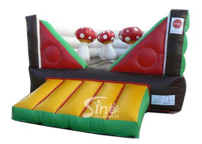 Commercial Indoor Kids Mushroom Bouncy Castle Made With 0.55mm Pvc Tarpaulin