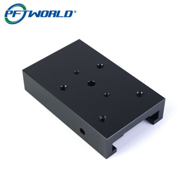 Precision CNC Machining Aluminum Remote Adapter Matte Black Anodized ±0.01mm High Accuracy Small Batch