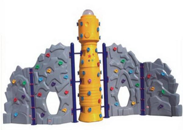 Commercial Plastic Rock Climbing Wall Panels , Kids Outdoor Climbing Wall