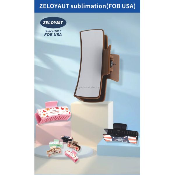 Wholesale Sublimation Hair Clips for Girls Heat Press Plastic Hair Clips Custom Claw Clip in Hair Girls Accessories Women Gifts