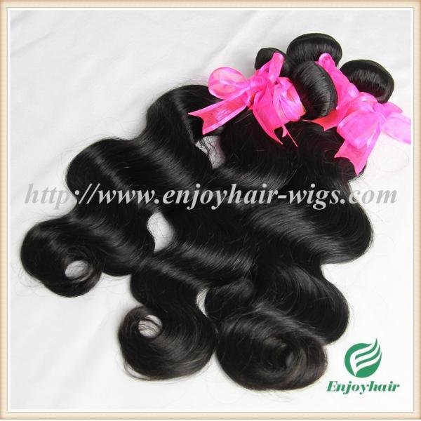 Brazilian 5A virgin remy hair weave ,natural color(can be dye) body wave 10''-26''length