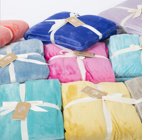 100% Polycotton Fabric Flannel Blanket Dyed Print Bale Packing / Blut Packing