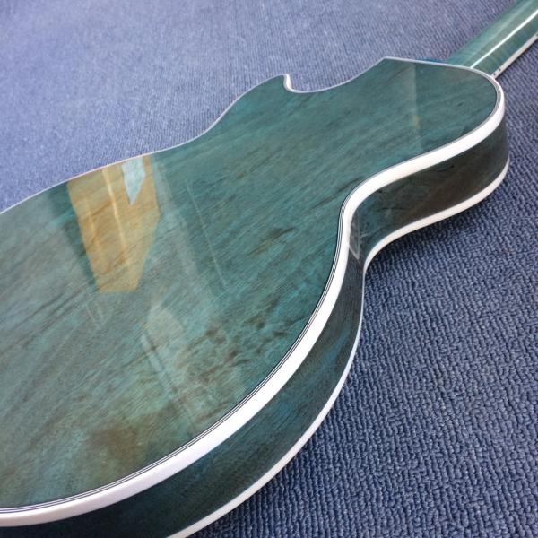New style of custom guitar, double F holes,Flame Maple Top ,blue guitar