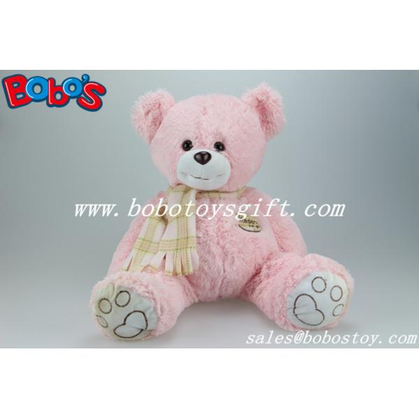 Pink Happy Stuffed Teddy Bear Toy As Birthday Gift