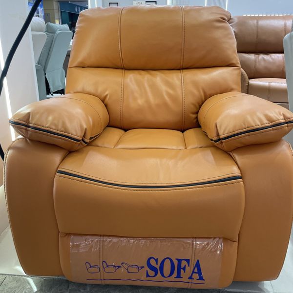 Swivel Rotatable Leather Recliner Sofa Chair-Ergonomic Modern Design for Bedroom Balcony & Study Room