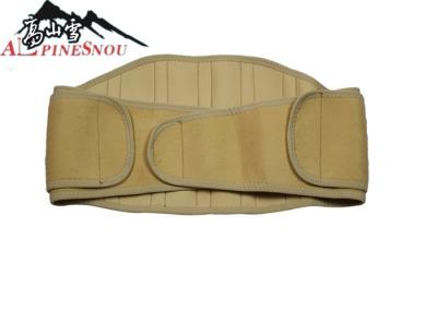 Ceinture abdominale de grossesse jaune avec le tissu composé du néoprène et les plats de PVC